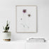 Purple Scabiosa Floral Art Print